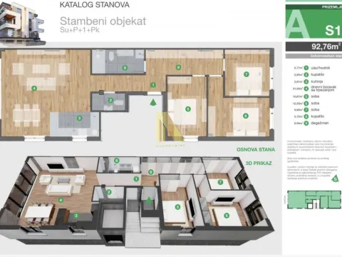 Sale, four bedroom apartment, 93m², Sremska Kamenica, Petrovaradin - image 8