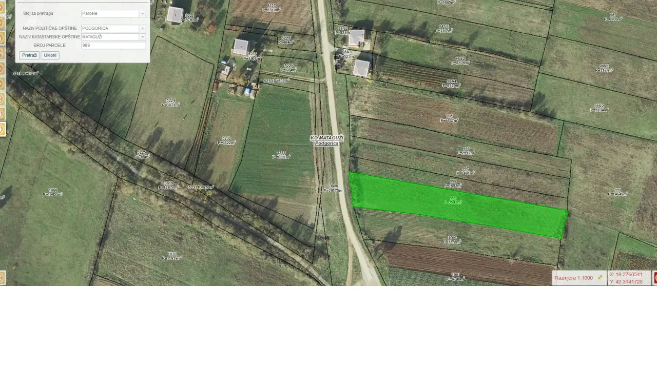 Sale, land lot, 3315m², Mataguži, Podgorica