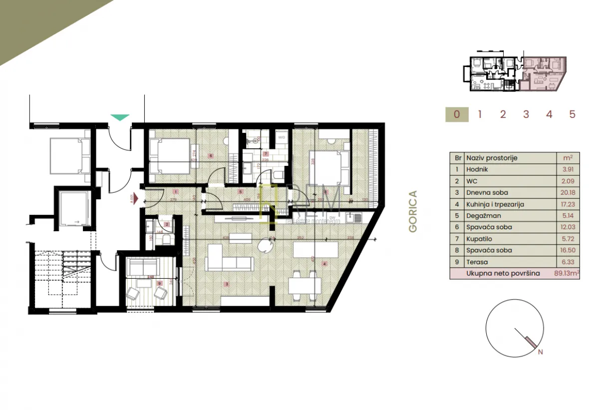 Prodaja, dvosoban stan, 77m², Gorica C, Podgorica