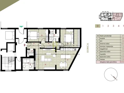 Sale, two bedroom apartment, 77m², Gorica C, Podgorica - image 4