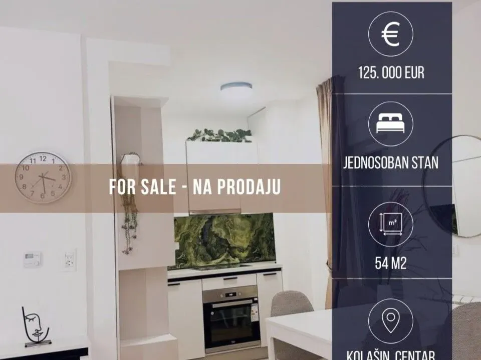 Prodaja, jednosoban stan, 54m², Centar, Kolašin