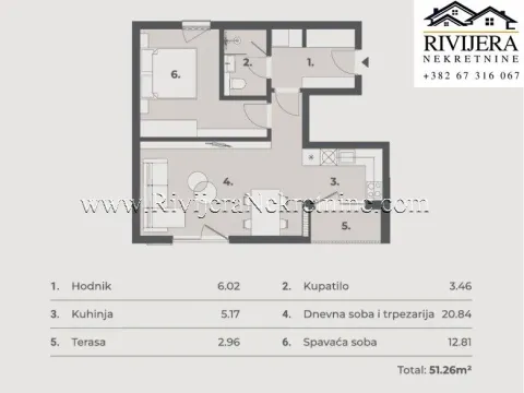 Prodaja, jednosoban stan, 51m², Tivat, Crna Gora - image 5