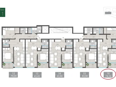 Sale, two bedroom apartment, 74m², Centar, Tivat - image 8