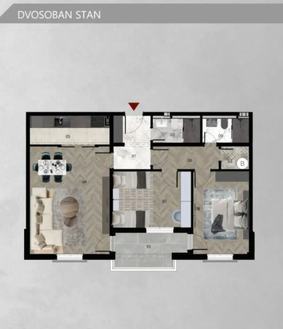 Prodaja, dvosoban stan, 87m², Centar, Podgorica