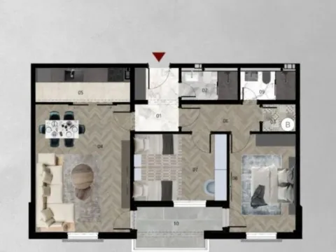 Prodaja, dvosoban stan, 87m², Centar, Podgorica - image 9