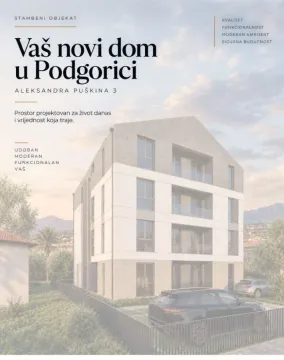 Spoljašnji izgled moderne stambene zgrade sa dvorištem i parkingom. - image 6