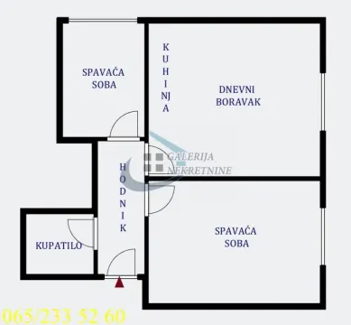 Osnova stana sa rasporedom prostorija. - image 5