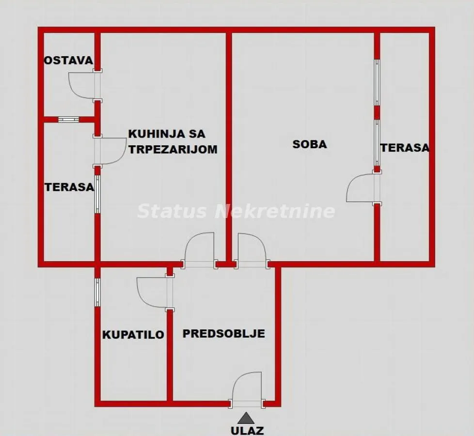 Prodaja, jednosoban stan, 41m², Smederevska Palanka, Srbija
