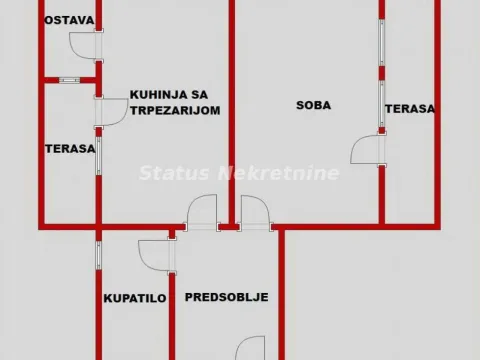 Sale, one bedroom apartment, 41m², Smederevska Palanka, Srbija