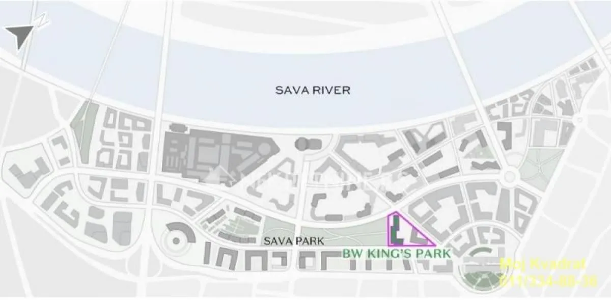 Prodaja, dvosoban stan, 54m², Savski Venac, Beograd