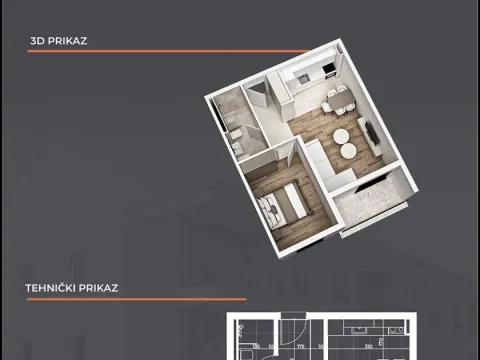 Prodaja, jednosoban stan, 47m², Gornja Gorica, Podgorica - image 2