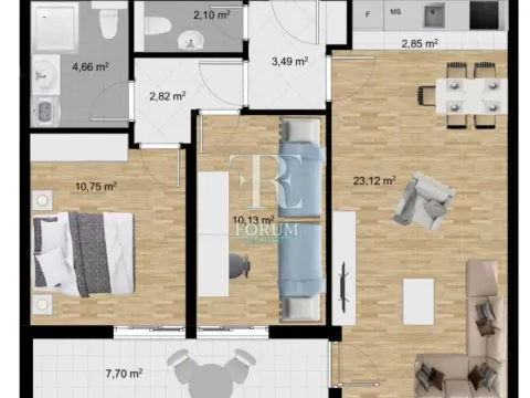 Prodaja, dvosoban stan, 67m², Stari Aerodrom, Podgorica - image 8