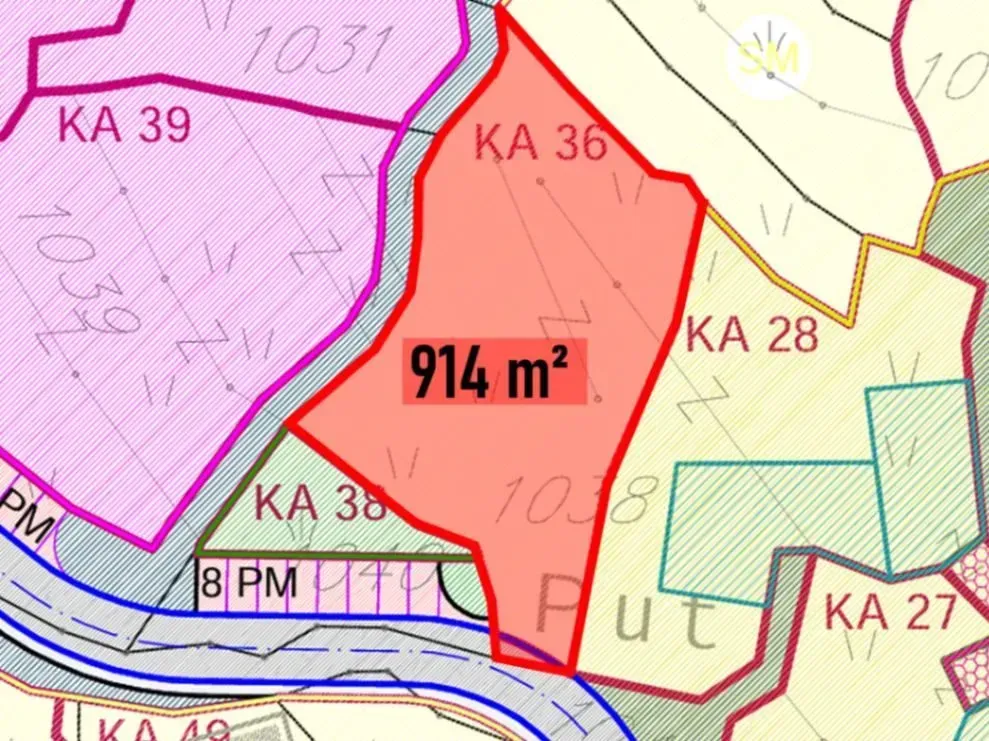Prodaja, plac, 914m², Kuljače, Budva