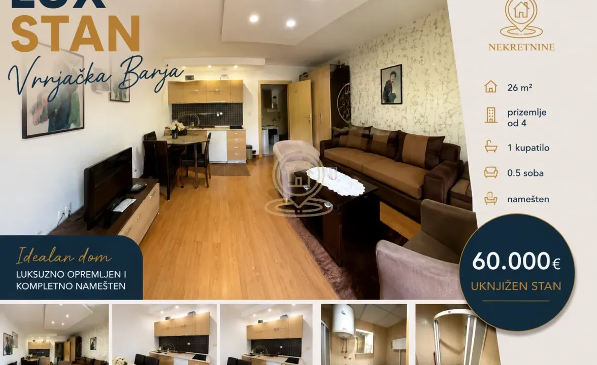 Prodaja, garsonjera, 26m², Centar, Vrnjačka Banja