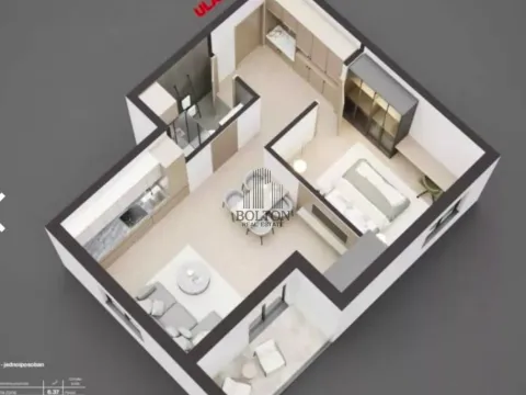 Sale, two bedroom apartment, 46m², Voždovac, Voždovac Sve Podlokacije