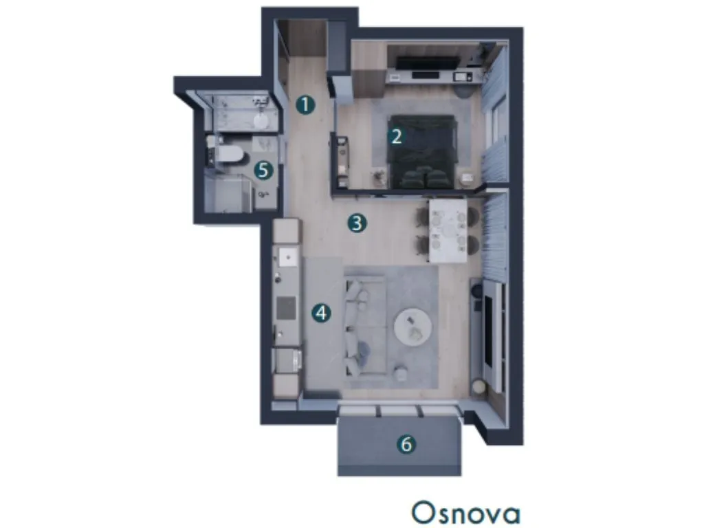Sale, two bedroom apartment, 48m², Altina, Beograd