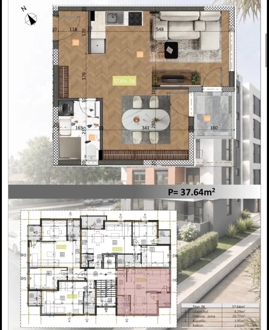 Prodaja, jednosoban stan, 38m², Velika Plaža, Ulcinj