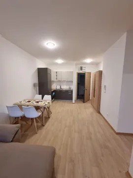 Manja kuhinja sa trpezarijskim stolom i stolicama u otvorenom prostoru. - image 12