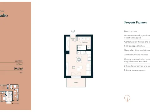 Prodaja, garsonjera, 39m², Luštica Bay, Tivat - image 10