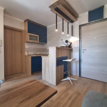 Moderna kuhinja sa šankom i visećim elementima. - image 8