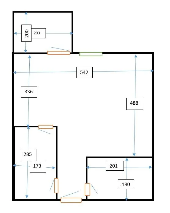 Prodaja, garsonjera, 35m², Velji Vinogradi, Budva - Plan prostora
