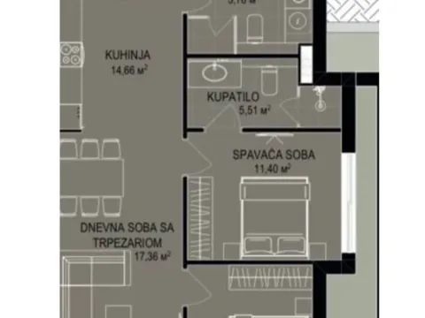 Sale, one bedroom apartment, 53m², Bečići, Budva - image 8