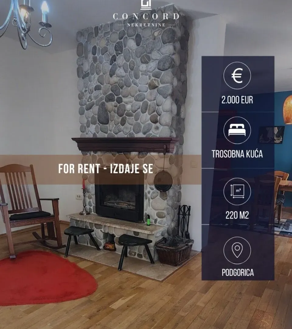 Rent, house, 200m², Tološi, Podgorica