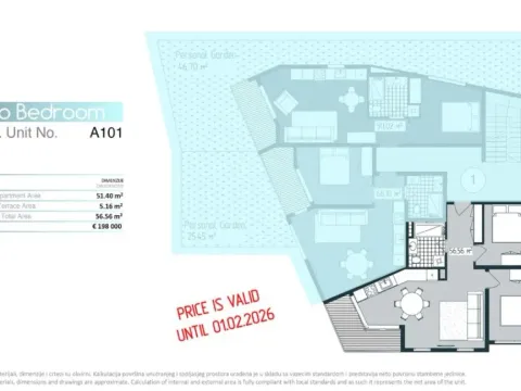 Sale, two bedroom apartment, 56m², Donja Lastva, Tivat - image 3
