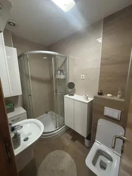 Kompaktno opremljeno kupatilo sa tuš kabinom, umivaonikom i toaletom. - image 8