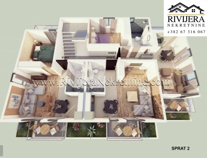Prodaja, jednosoban stan, 43m², Orahovac, Kotor