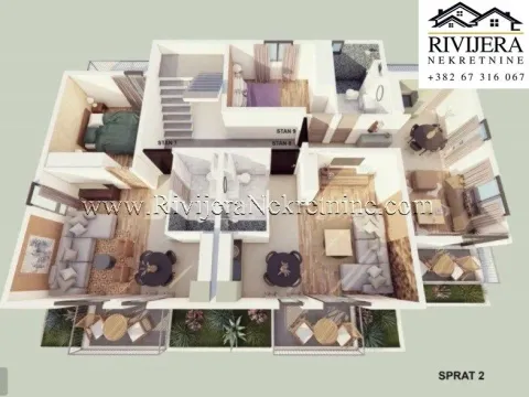 Prodaja, jednosoban stan, 43m², Orahovac, Kotor - image 2