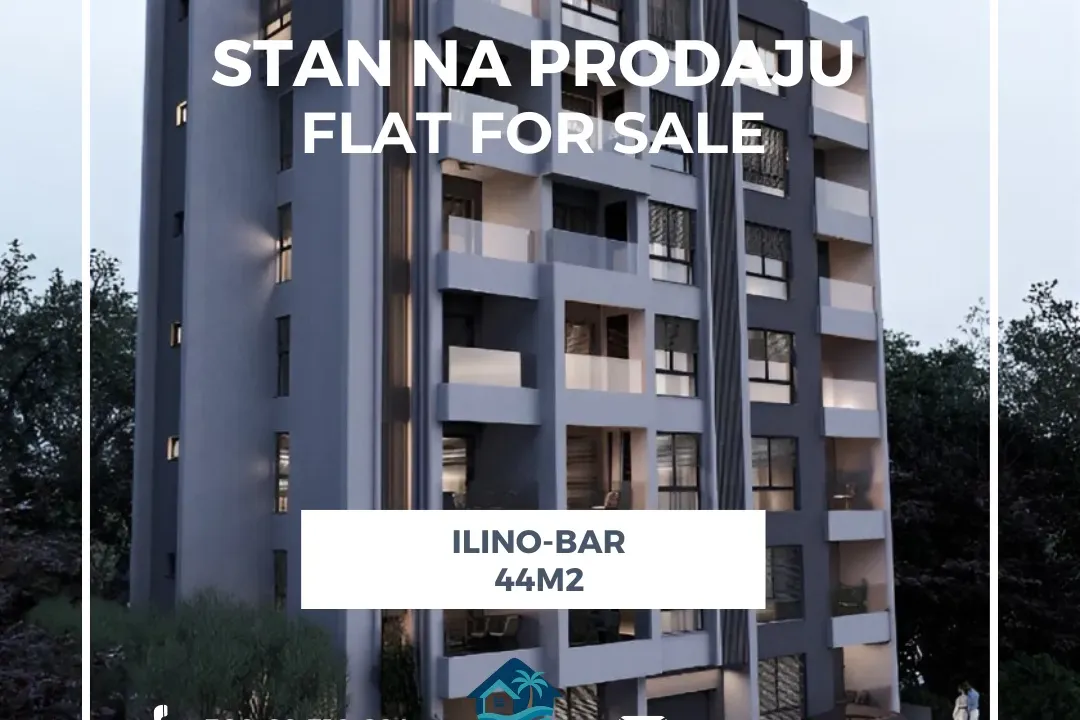 Sale, one bedroom apartment, 44m², Ilino, Bar