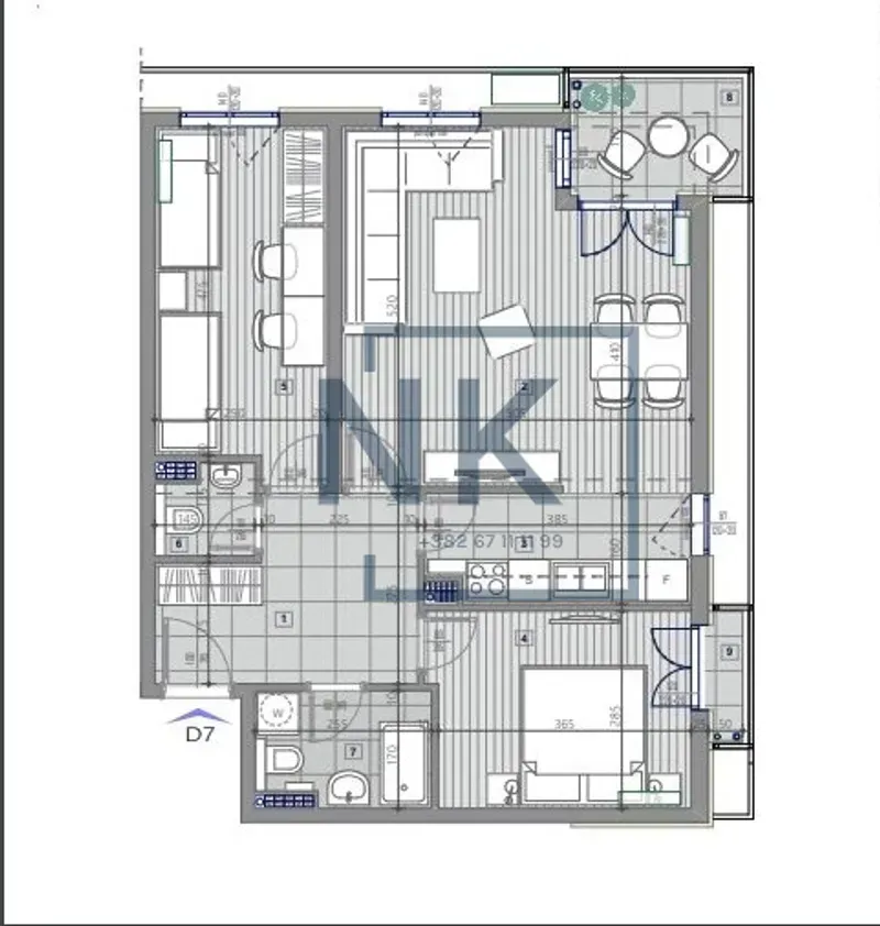 Prodaja, dvosoban stan, 71m², Central Point, Podgorica