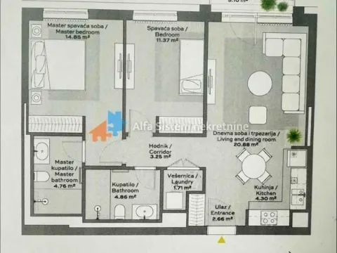 Izdavanje, trosoban stan, 74m², Savski Venac, Beograd - image 2