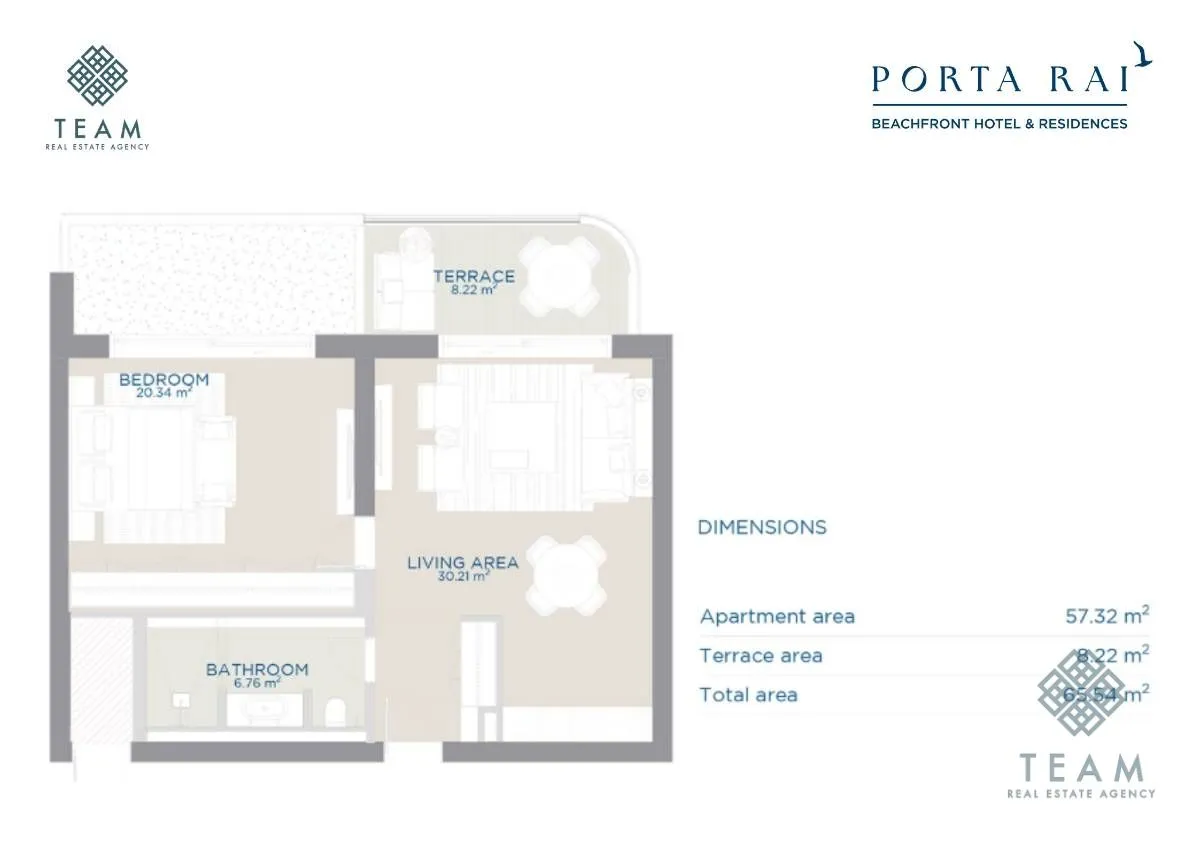 Prodaja, jednosoban stan, 66m², Velika Plaža, Ulcinj
