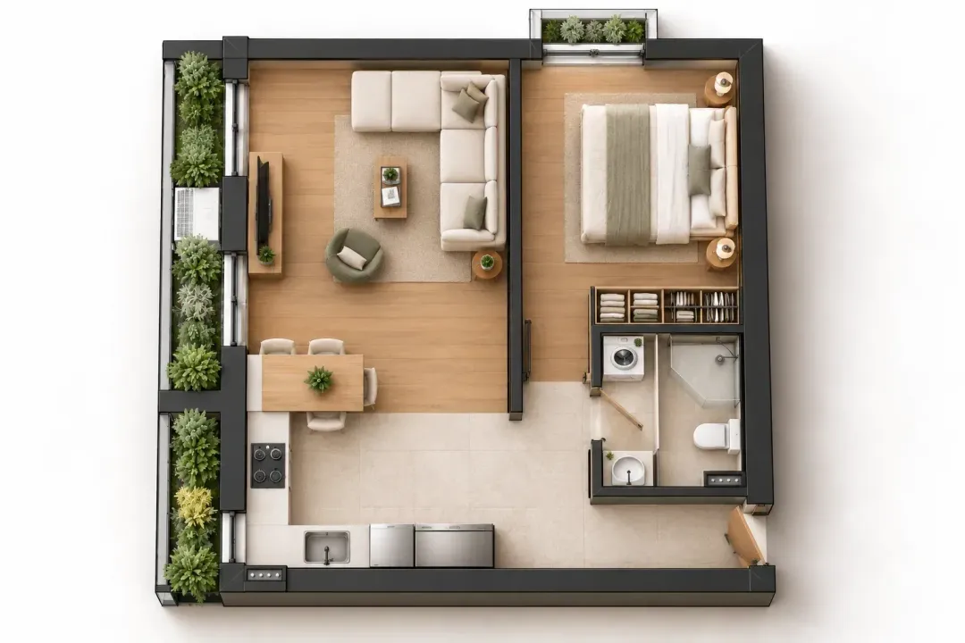 Prodaja, jednosoban stan, 45m², Zabjelo, Podgorica