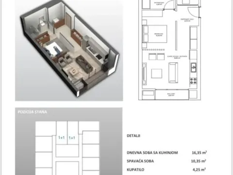 Sale, apartment, 43m², Bar, Crna Gora - image 7