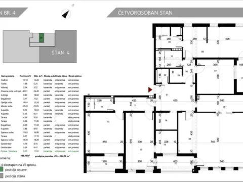 Sale, four bedroom apartment, 195m², Centar, Podgorica - image 10