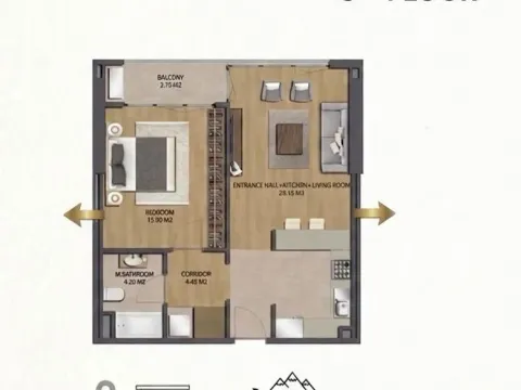 Prodaja, jednosoban stan, 55m², Bjeliši, Bar - image 8