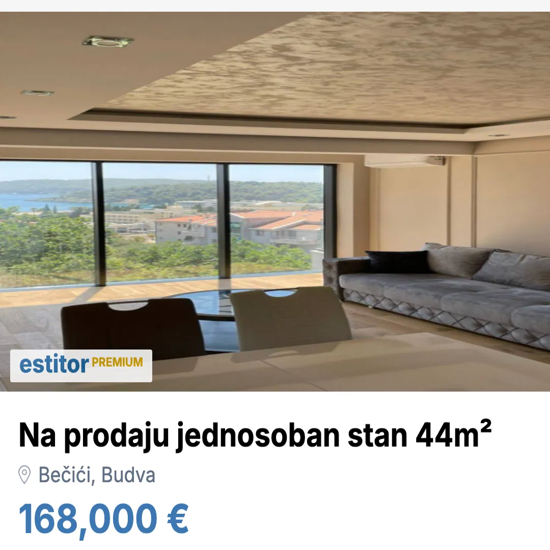 Sale, one bedroom apartment, 44m², Bečići, Budva