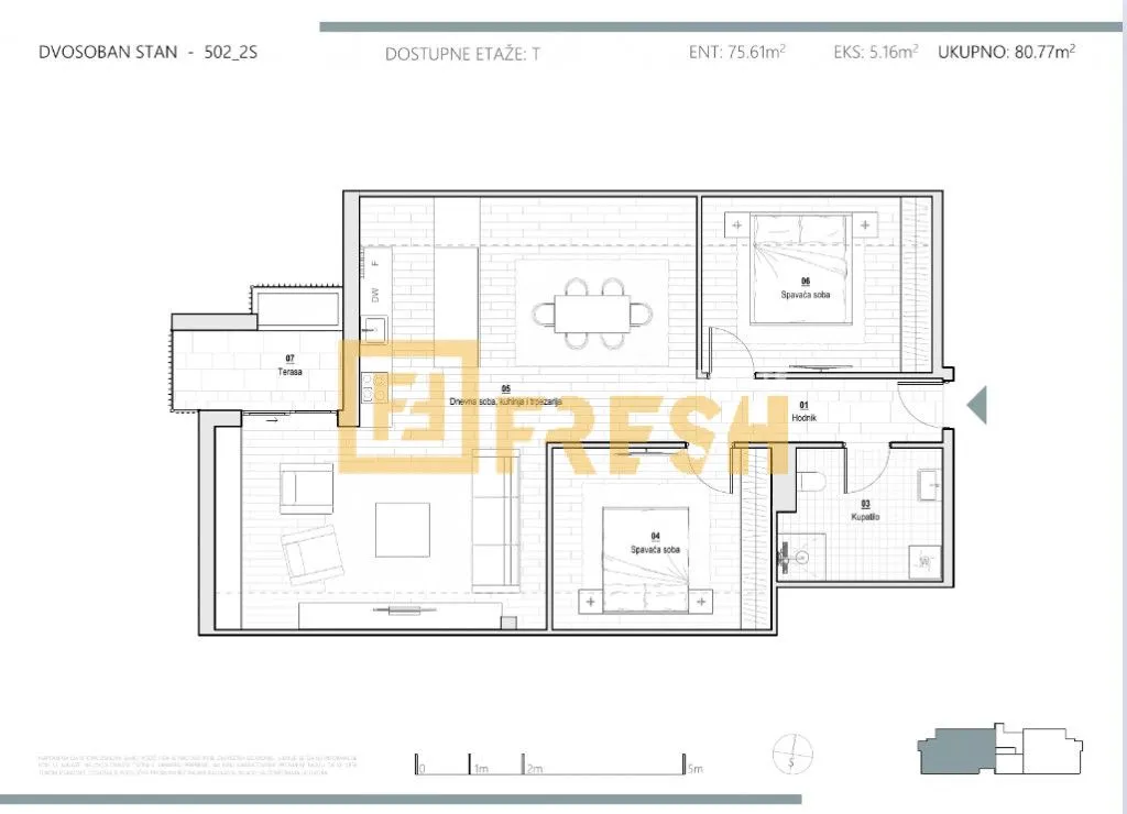 Sale, two bedroom apartment, 80m², Kolašin, Crna Gora
