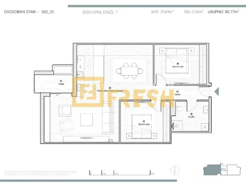 Prodaja, dvosoban stan, 80m², Kolašin, Crna Gora - image 9