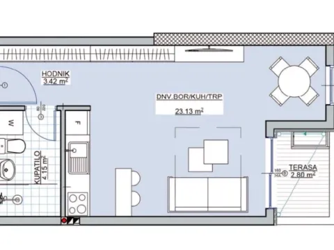 Sale, studio apartment, 33m², Makedonsko naselje, Bar - image 2