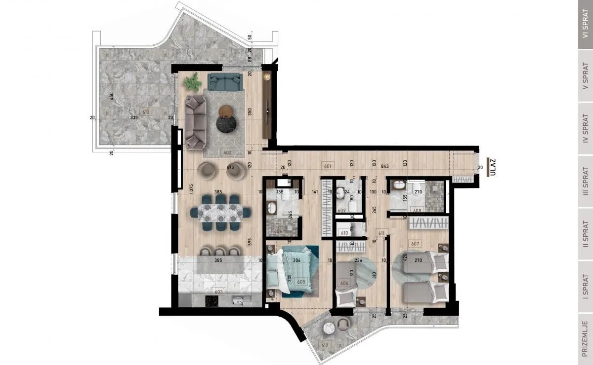 Prodaja, trosoban stan, 121m², Bar, Crna Gora