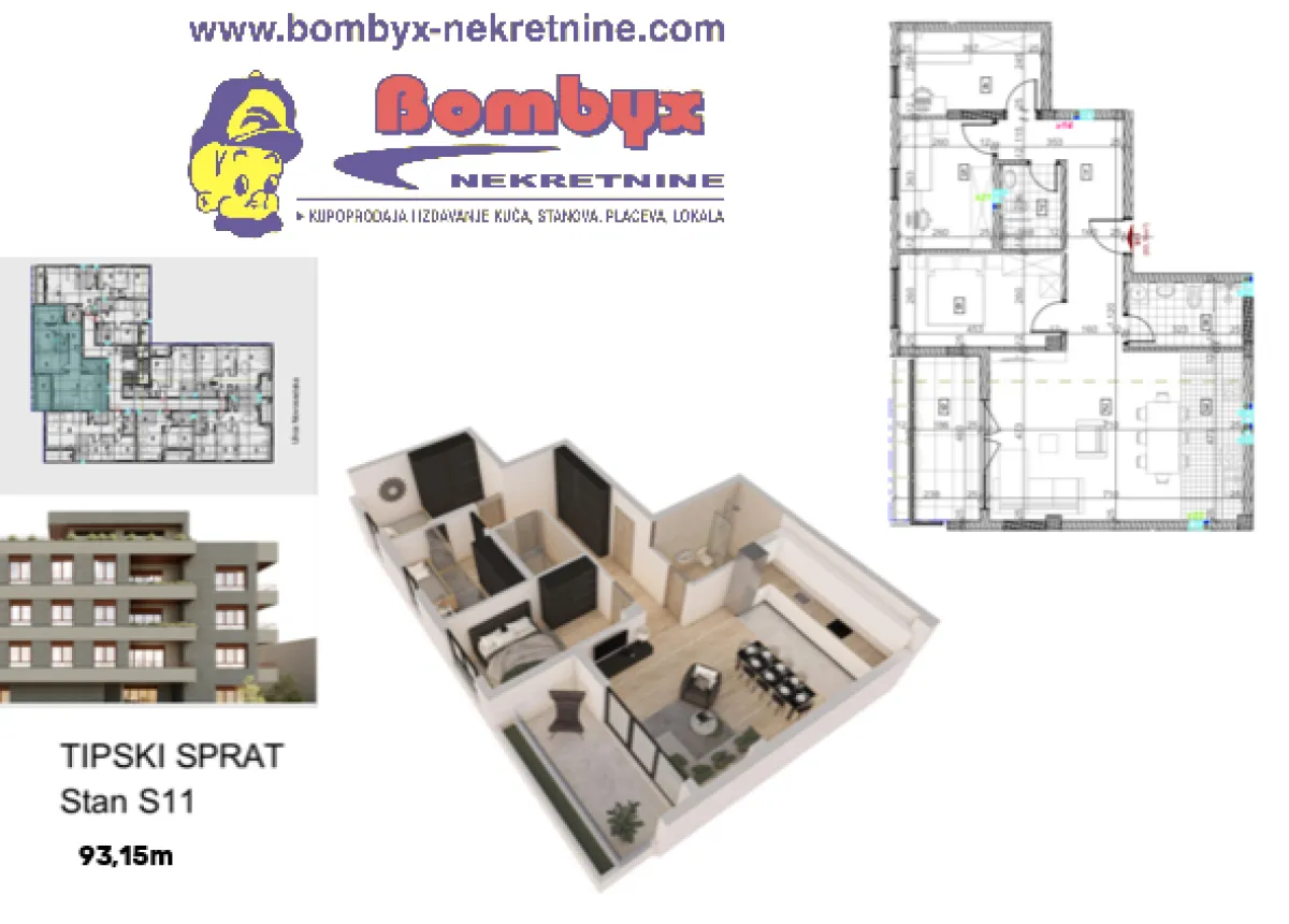 Prodaja, četvorosoban stan, 93m², Sremska Kamenica, Petrovaradin