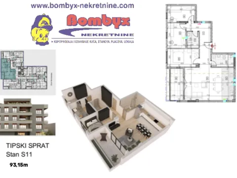 Prodaja, četvorosoban stan, 93m², Sremska Kamenica, Petrovaradin - image 4