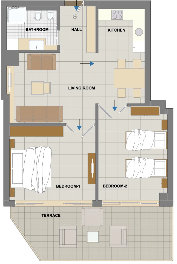 Prodaja, dvosoban stan, 95m², Budva, Crna Gora