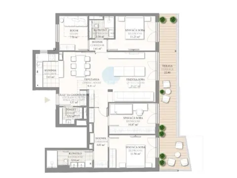 Sale, four bedroom apartment, 125m², Autokomanda, Voždovac Sve Podlokacije - image 9