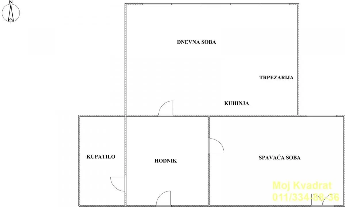 Sale, two bedroom apartment, 46m², Čukarica, Beograd