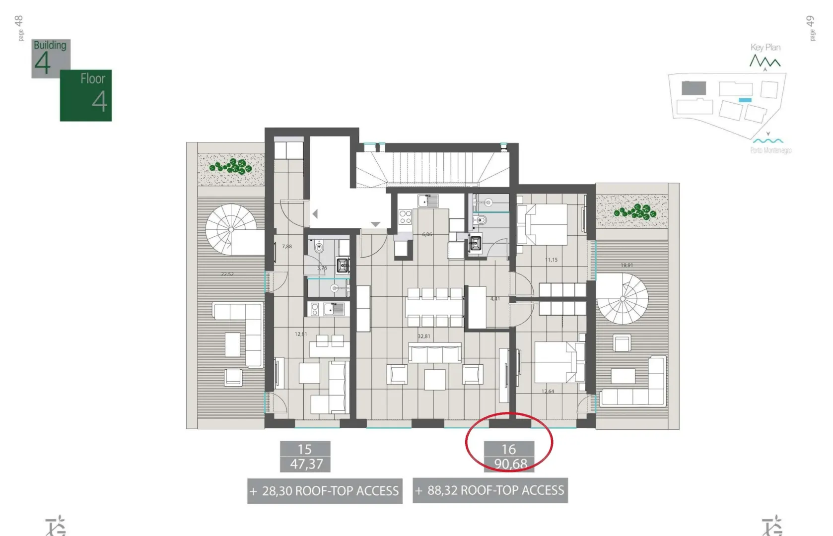 Prodaja, dvosoban stan, 91m², Centar, Tivat